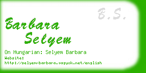 barbara selyem business card